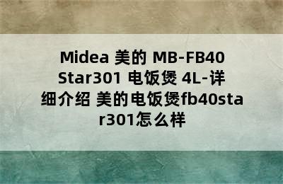 Midea 美的 MB-FB40Star301 电饭煲 4L-详细介绍 美的电饭煲fb40star301怎么样